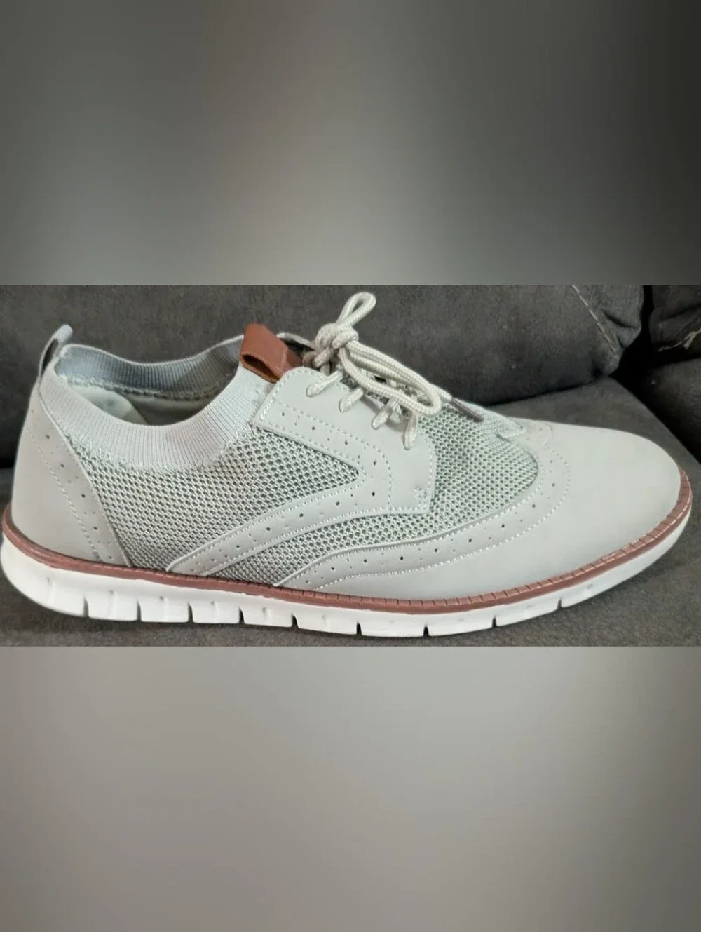 EUC Joomra LEFT Replacement Casual Walking Shoe Knit Sneaker Gray Men's Size 12